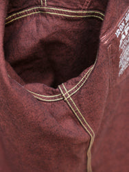 Iron Heart IHSH-352-RED 10oz Selvedge Denim Western Shirt - Indigo Overdyed Red