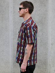 Indigofera Deville Shirt – Wine/Ecru (6298-761-01)