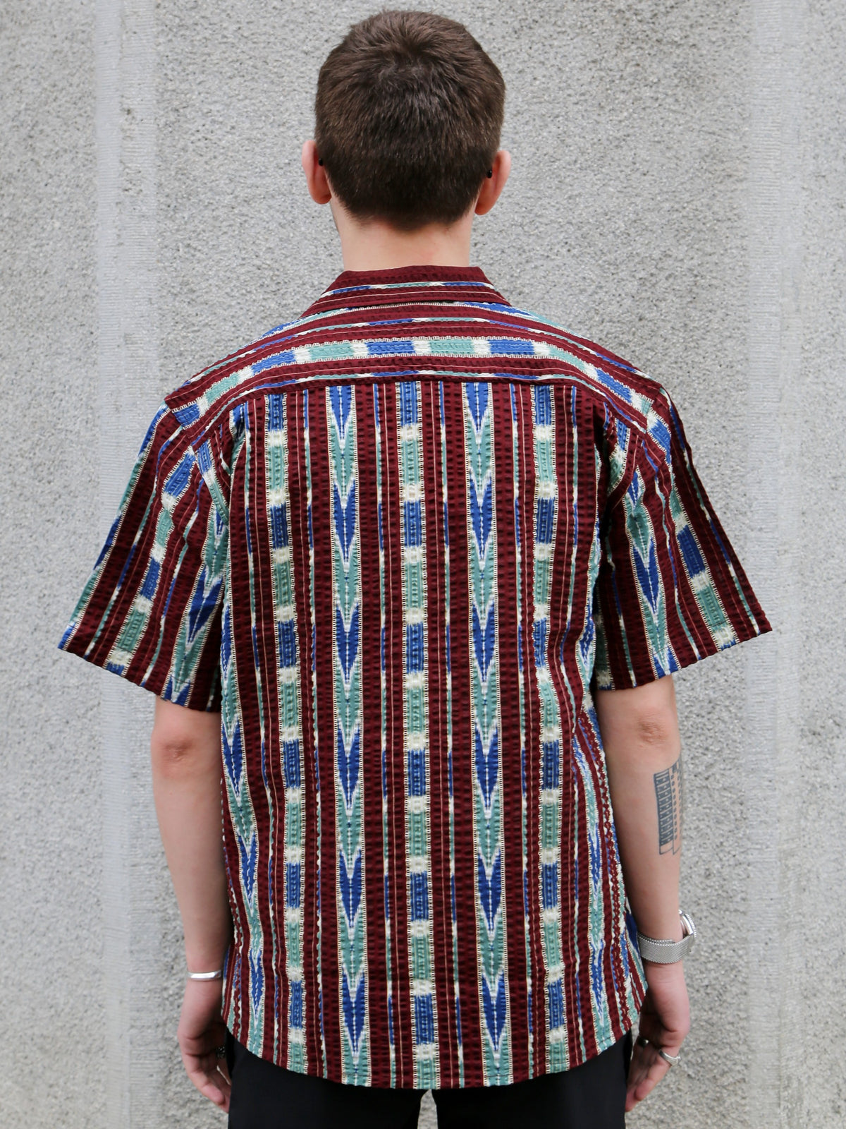 Indigofera Deville Shirt – Wine/Ecru (6298-761-01)