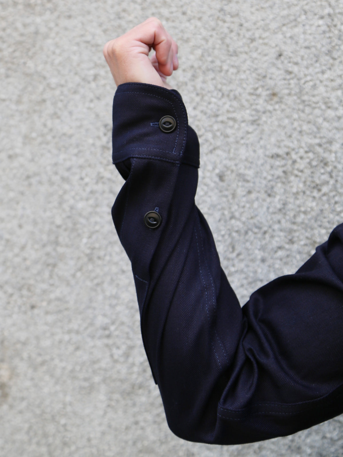 Blue Blanket Italian Herringbone Straight Cut Shirt – Indigo (S05 IT32)