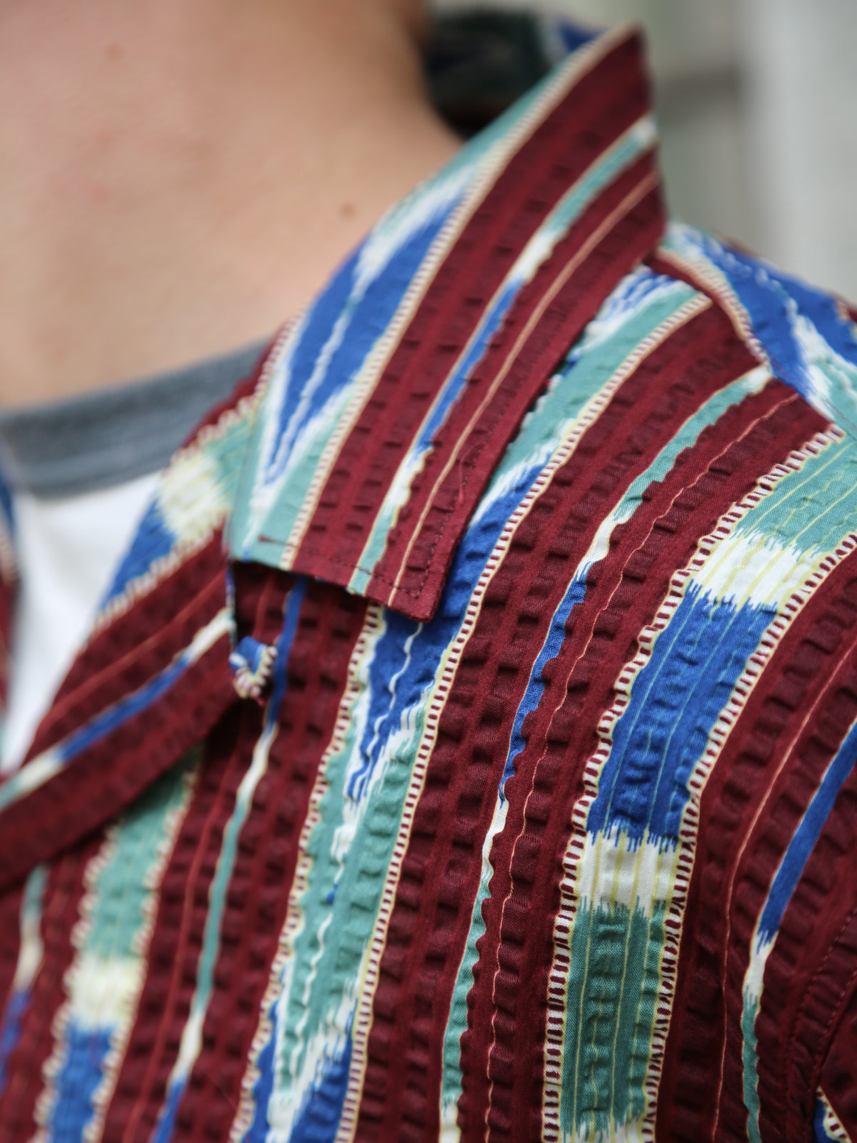Indigofera Deville Shirt – Wine/Ecru (6298-761-01)