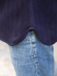 Blue Blanket Italian Herringbone Straight Cut Shirt – Indigo (S05 IT32)