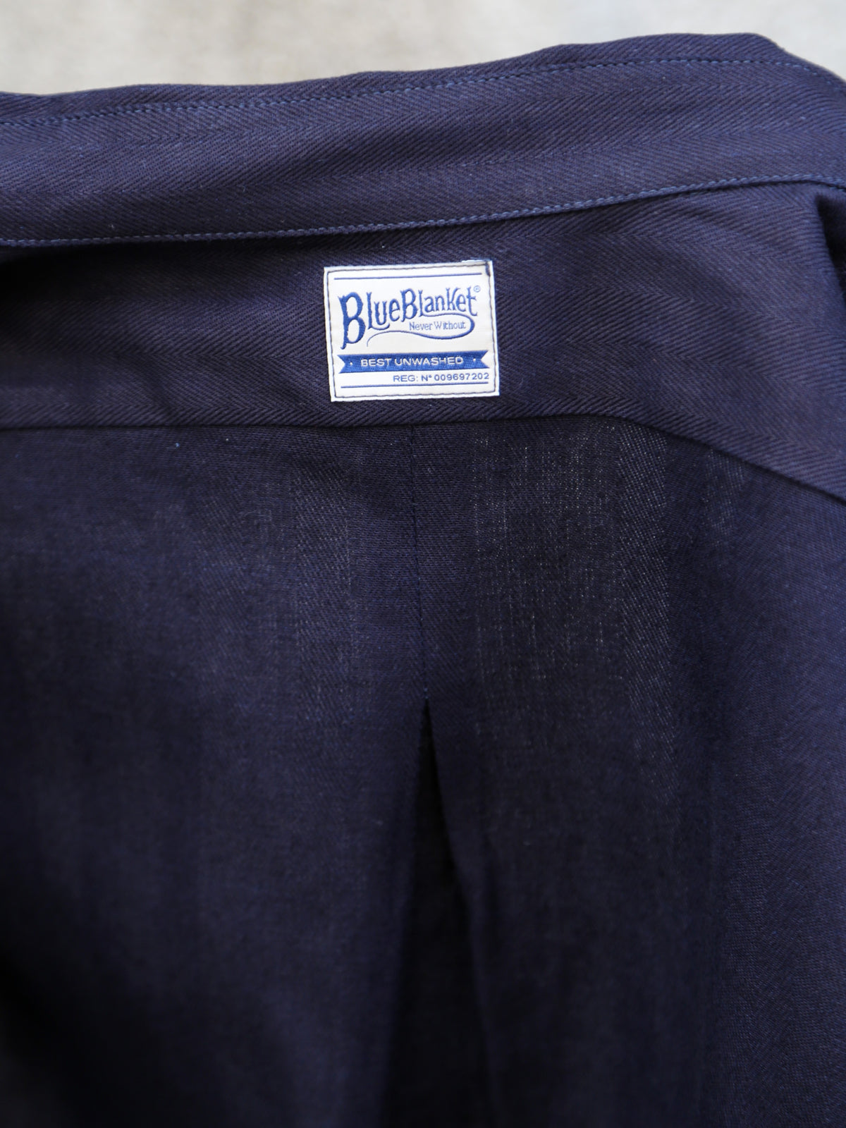 Blue Blanket Italian Herringbone Straight Cut Shirt – Indigo (S05 IT32)