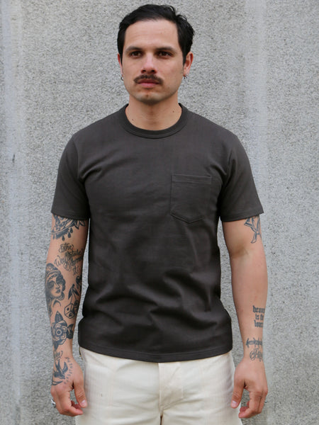 The Real McCoy's Pocket Tee – Charcoal (MC22006-032)