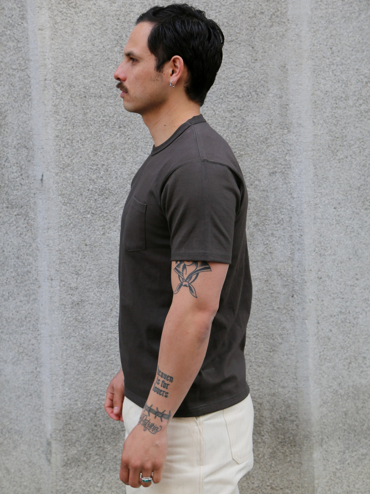 The Real McCoy's Pocket Tee – Charcoal (MC22006-032)