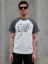 Nudie Jeans Roy Raglan T-Shirt Take It Easy – Offwhite/Black (132006)