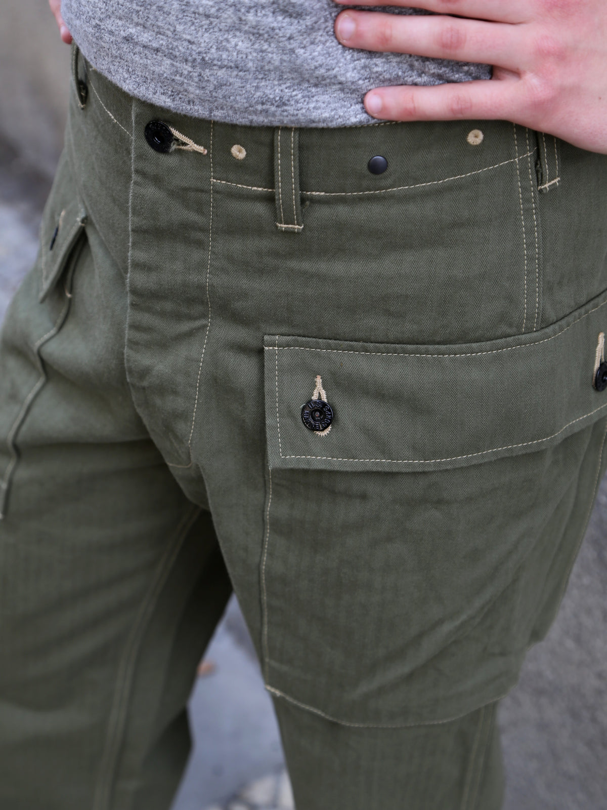 Buzz Rickson's USMC HBT M-44 Pants Short Length – Olive (BR42501-149)
