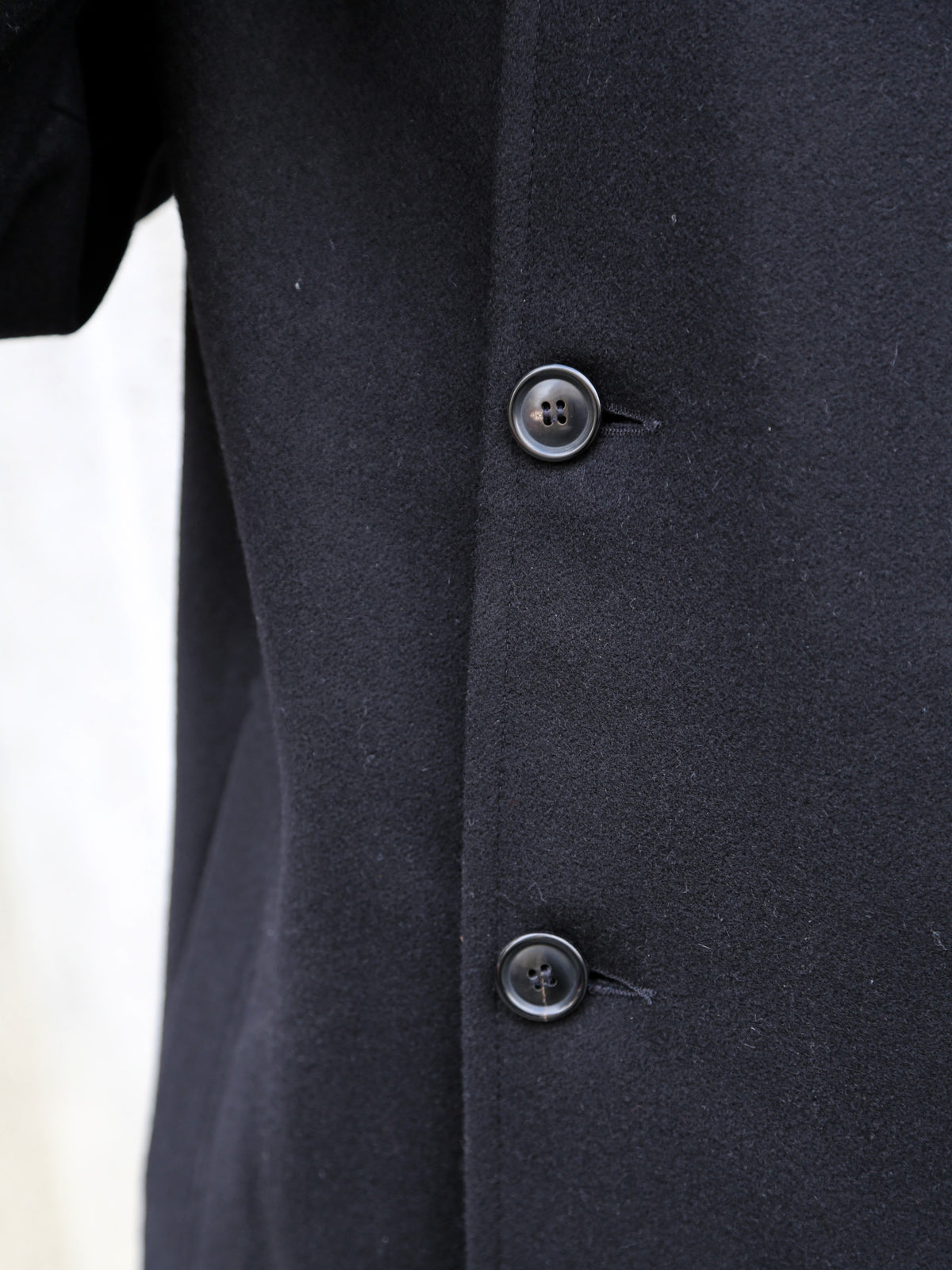 Hansen Garments Sigurd Long Lined Wool Coat – Solid Black (30-60-2)