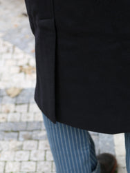 Hansen Garments Sigurd Long Lined Wool Coat – Solid Black (30-60-2)