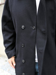 Hansen Garments Sigurd Long Lined Wool Coat – Solid Black (30-60-2)