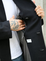Hansen Garments Sigurd Long Lined Wool Coat – Solid Black (30-60-2)