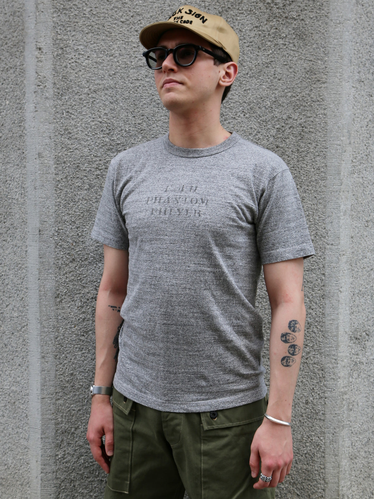 Buzz Rickson's Slub Yarn T-Shirt Phantom Phlyer – Grey (BR79730-113)
