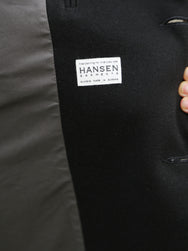 Hansen Garments Sigurd Long Lined Wool Coat – Solid Black (30-60-2)