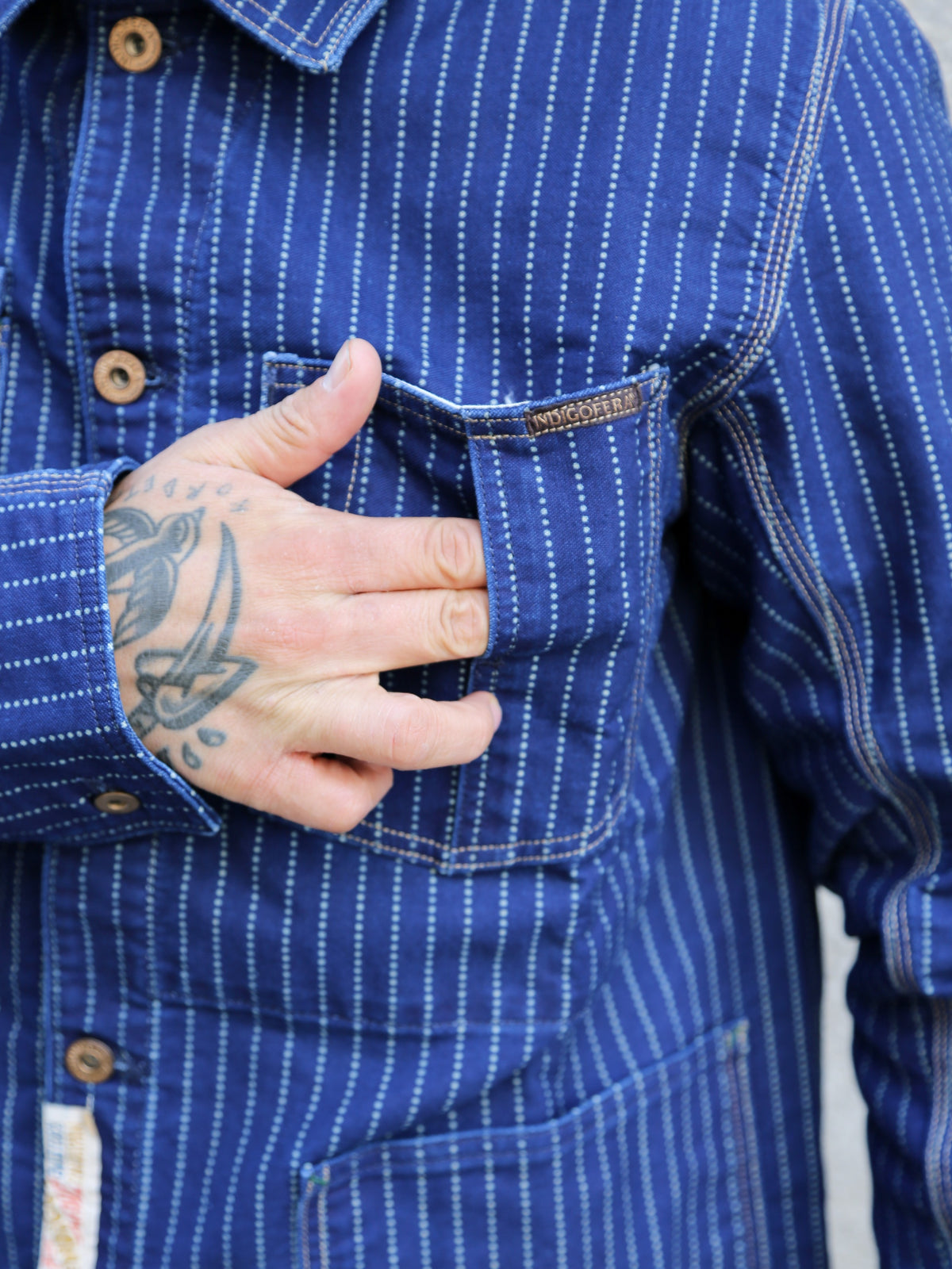 Indigofera Kurt Jacket –  Indigo Prima Wabash (707-4101-018)