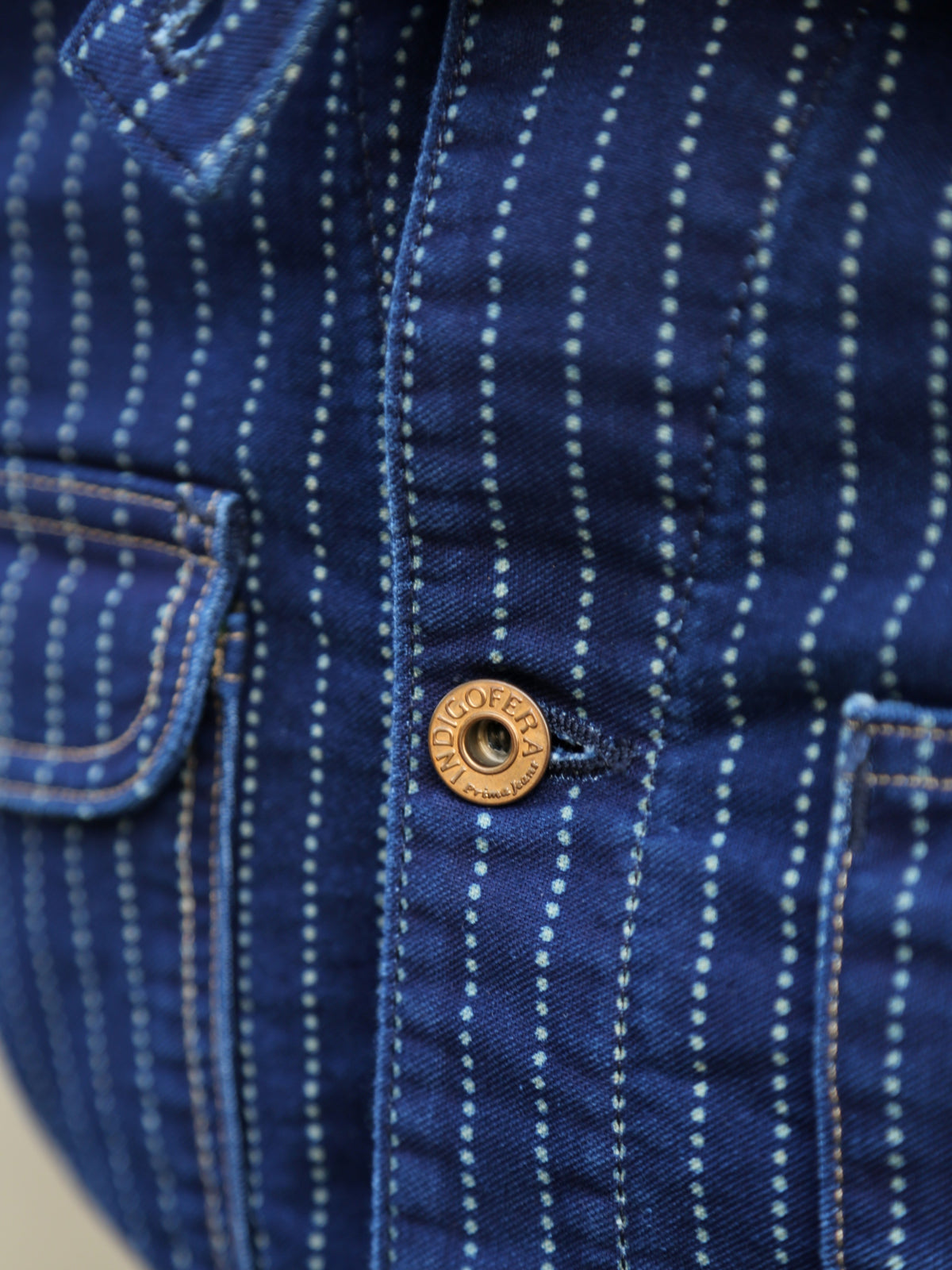 Indigofera Kurt Jacket –  Indigo Prima Wabash (707-4101-018)