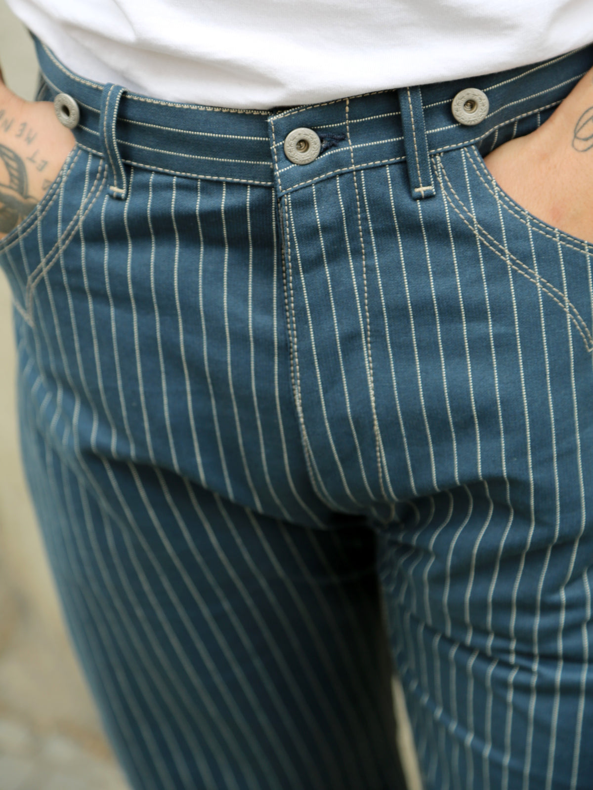 Blue Blanket Striped Pants (IJ2 IT127)