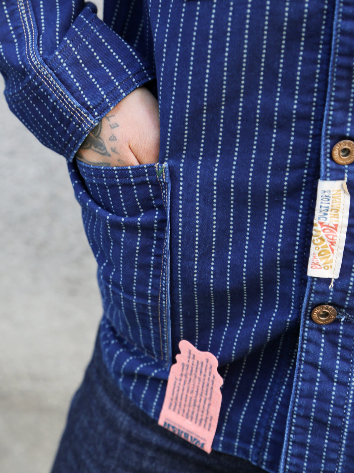 Indigofera Kurt Jacket –  Indigo Prima Wabash (707-4101-018)