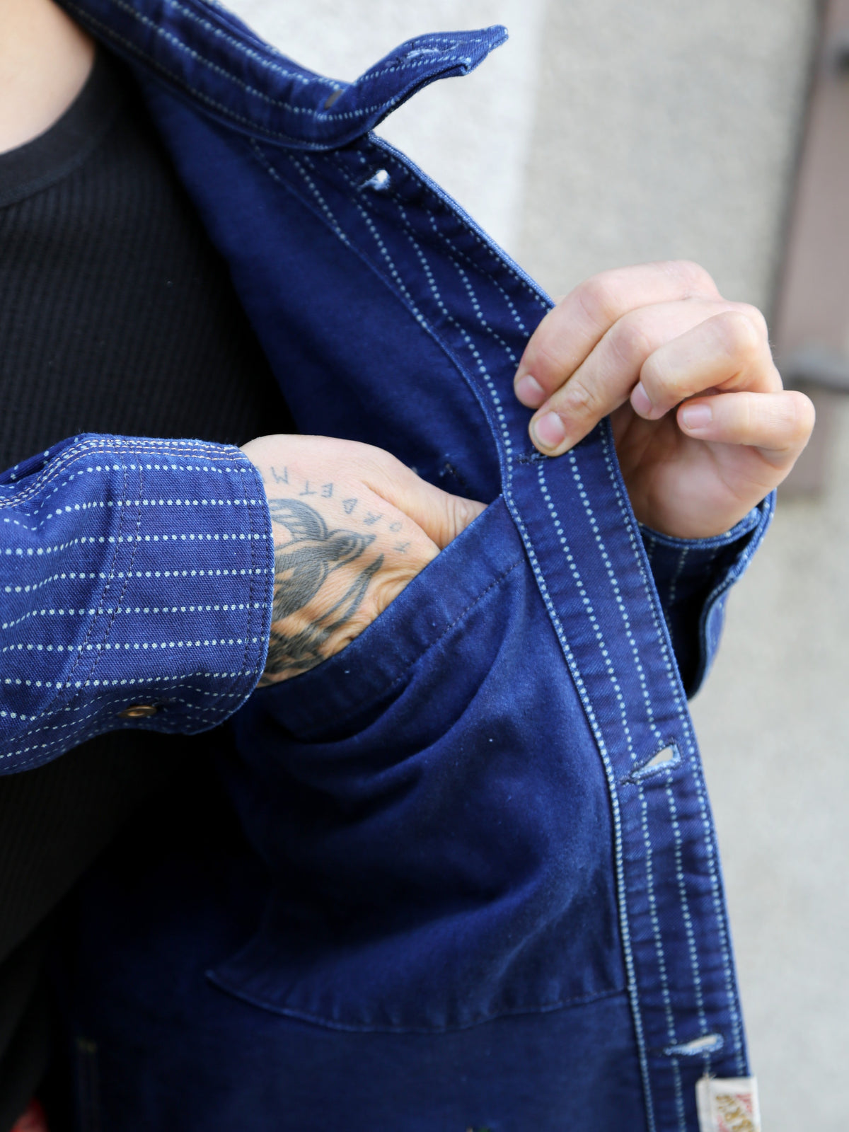 Indigofera Kurt Jacket –  Indigo Prima Wabash (707-4101-018)