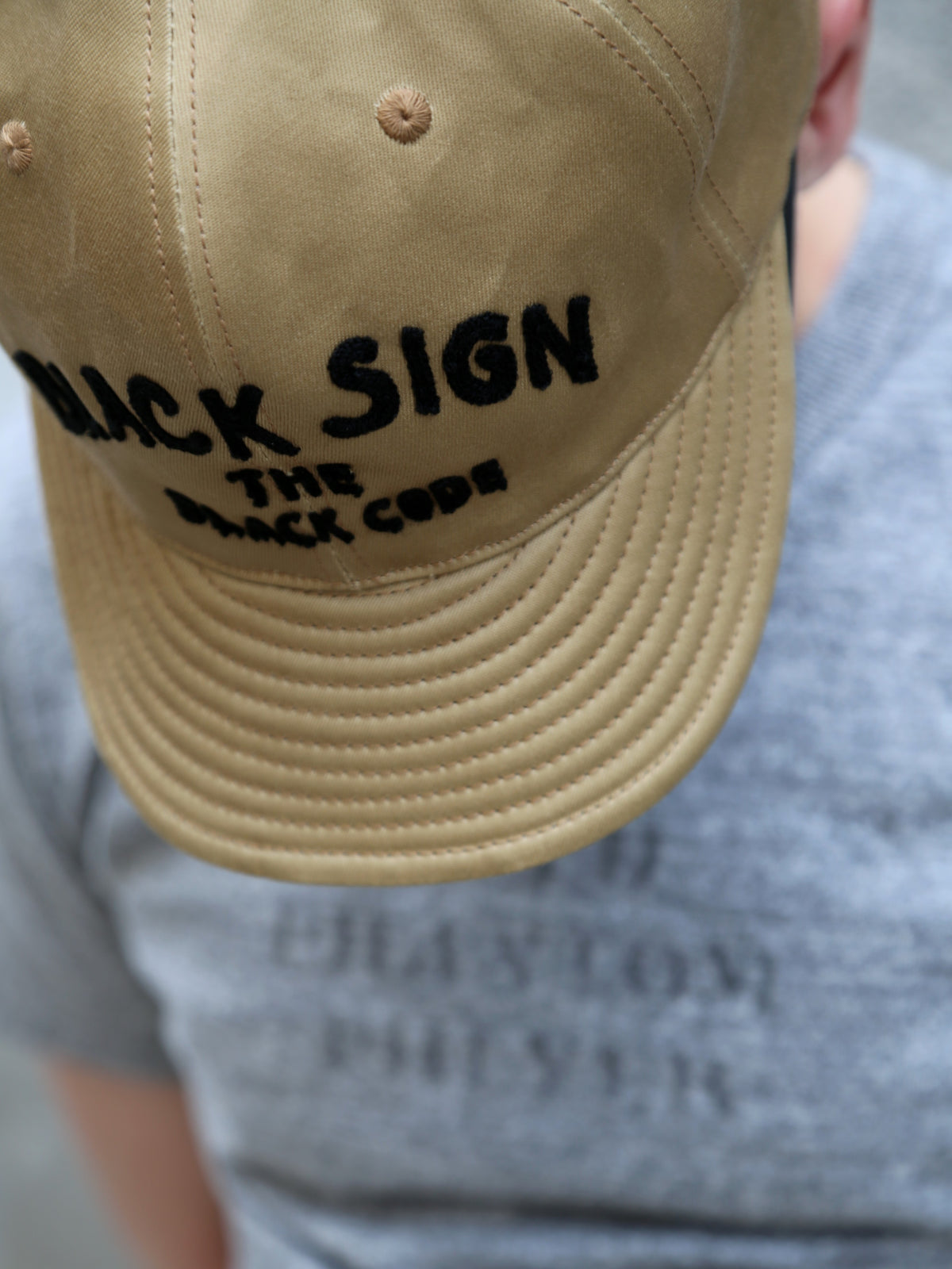 Black Sign Black Code Trucker Cap – Beige Chino (BSSC-26902)