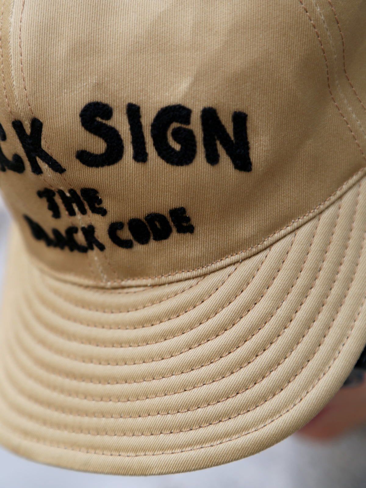 Black Sign Black Code Trucker Cap – Beige Chino (BSSC-26902)