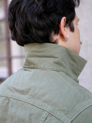 Japan Blue JBGJ1020 Type 2 Jacket Sulpher Dyed Back Satin – Olive