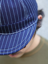 The Real McCoy's MA24014 Wabash Reversible Work Cap – Indigo