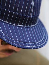 The Real McCoy's MA24014 Wabash Reversible Work Cap – Indigo