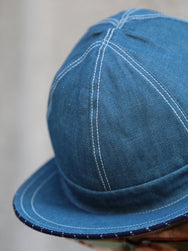 The Real McCoy's MA24014 Wabash Reversible Work Cap – Indigo