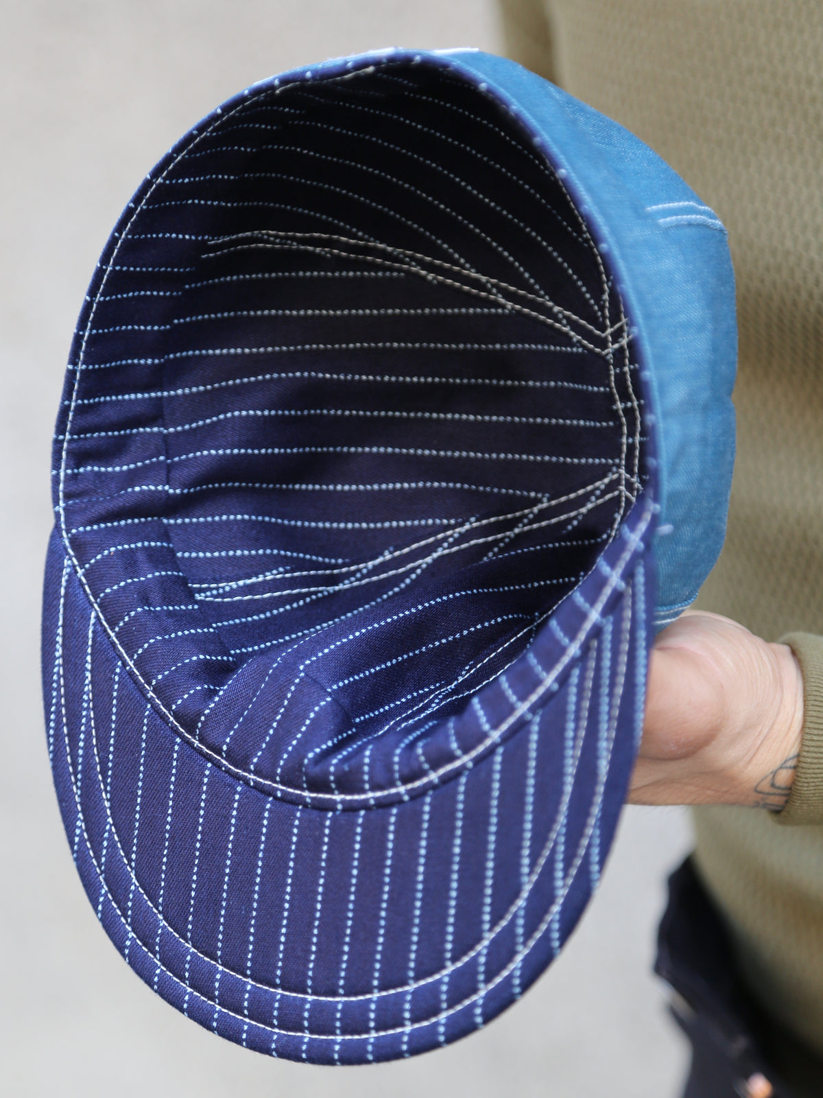 The Real McCoy's MA24014 Wabash Reversible Work Cap – Indigo