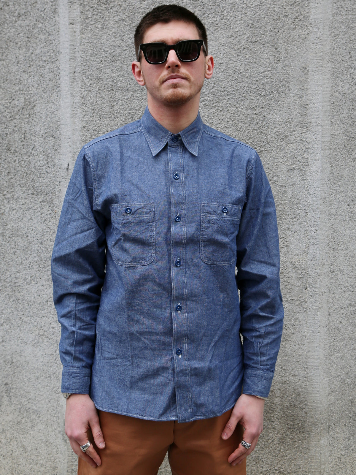 Buzz Rickson's Chambray Work Shirt – Blue (BR25995)