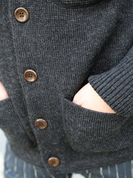 Fleurs de Bagne L'Enfant du Malheur Cardigan – Anthracite