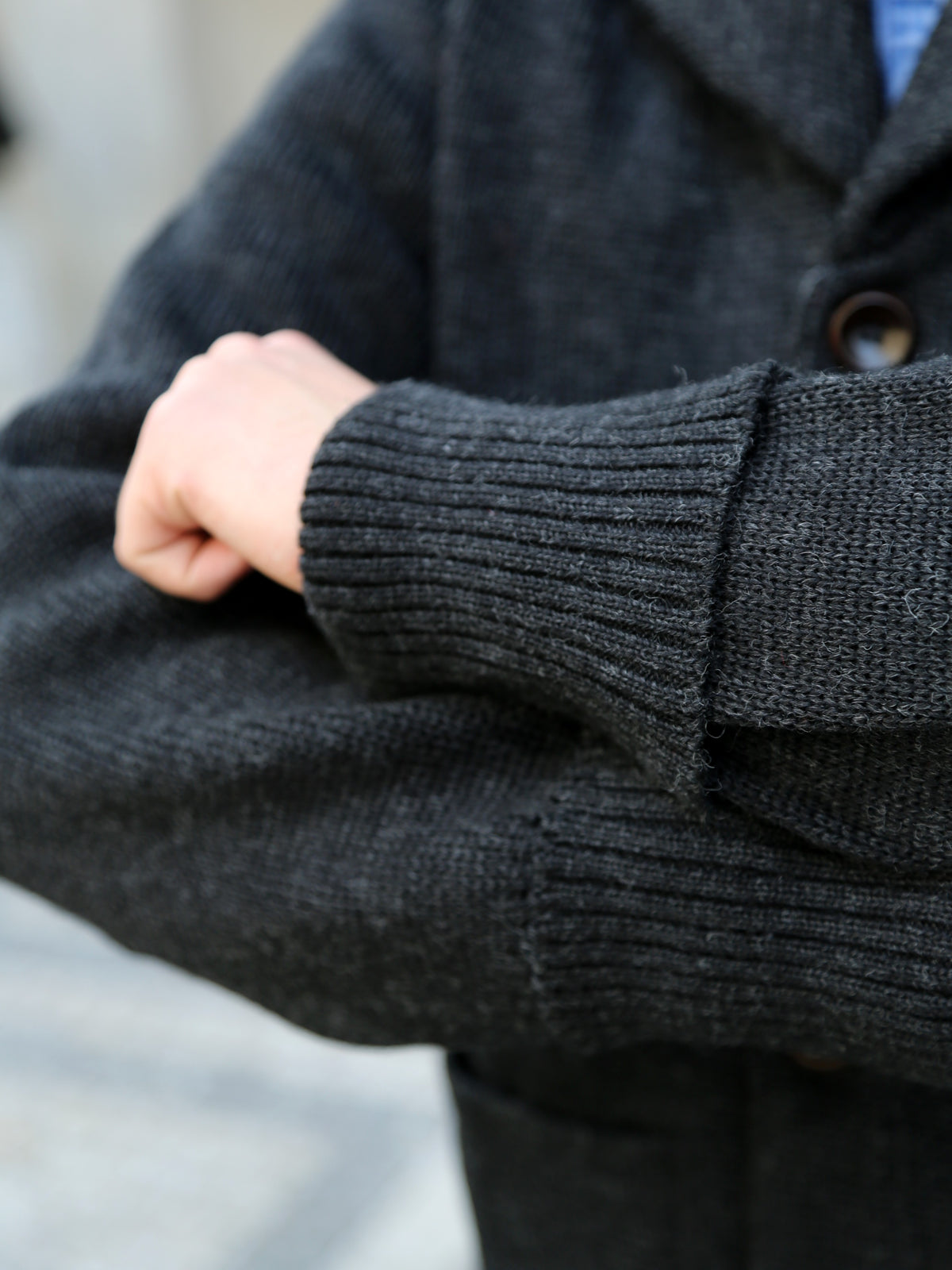 Fleurs de Bagne L'Enfant du Malheur Cardigan – Anthracite