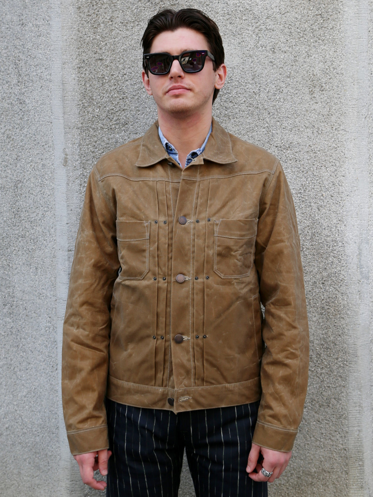 Freenote Cloth RJ-1 Waxed Jacket Tumbleweed – Brown Interior (M0004302-TMB)
