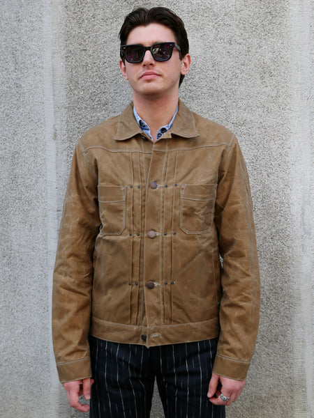 Freenote Cloth RJ-1 Waxed Jacket Tumbleweed – Brown Interior (M0004302-TMB)