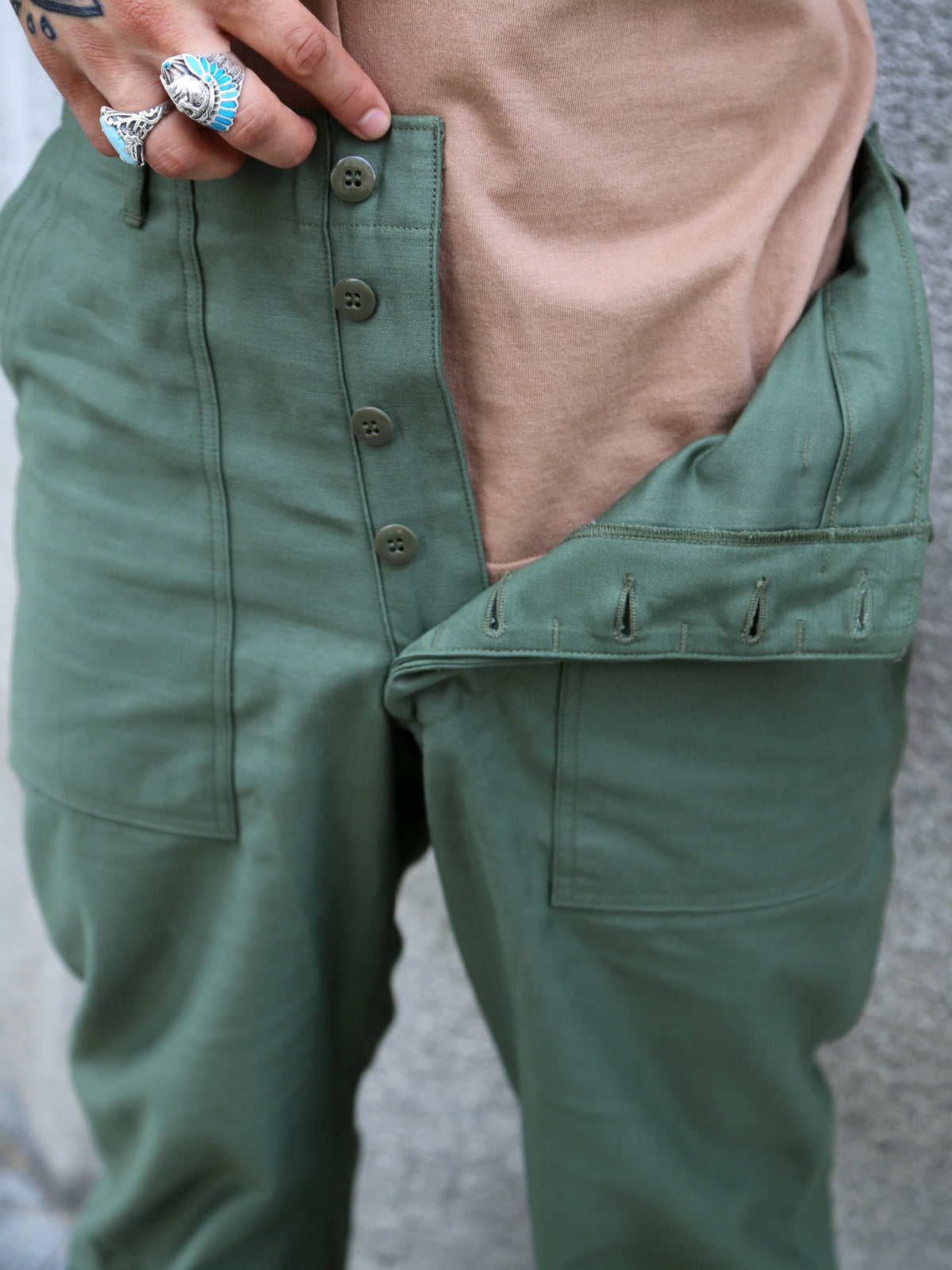 The Real McCoy's MP23003 OG-107 Trousers – Olive