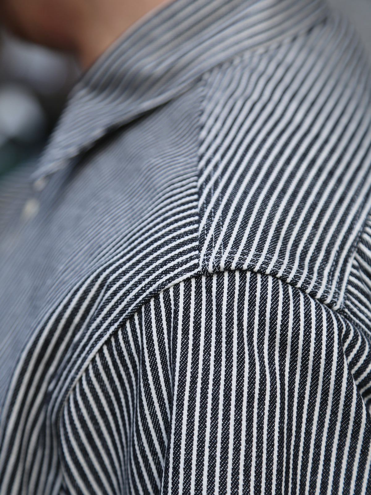 Sugar Cane Hickory Stripe SS Work Shirt – Black (SC37944-119)