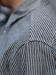Sugar Cane Hickory Stripe SS Work Shirt – Black (SC37944-119)