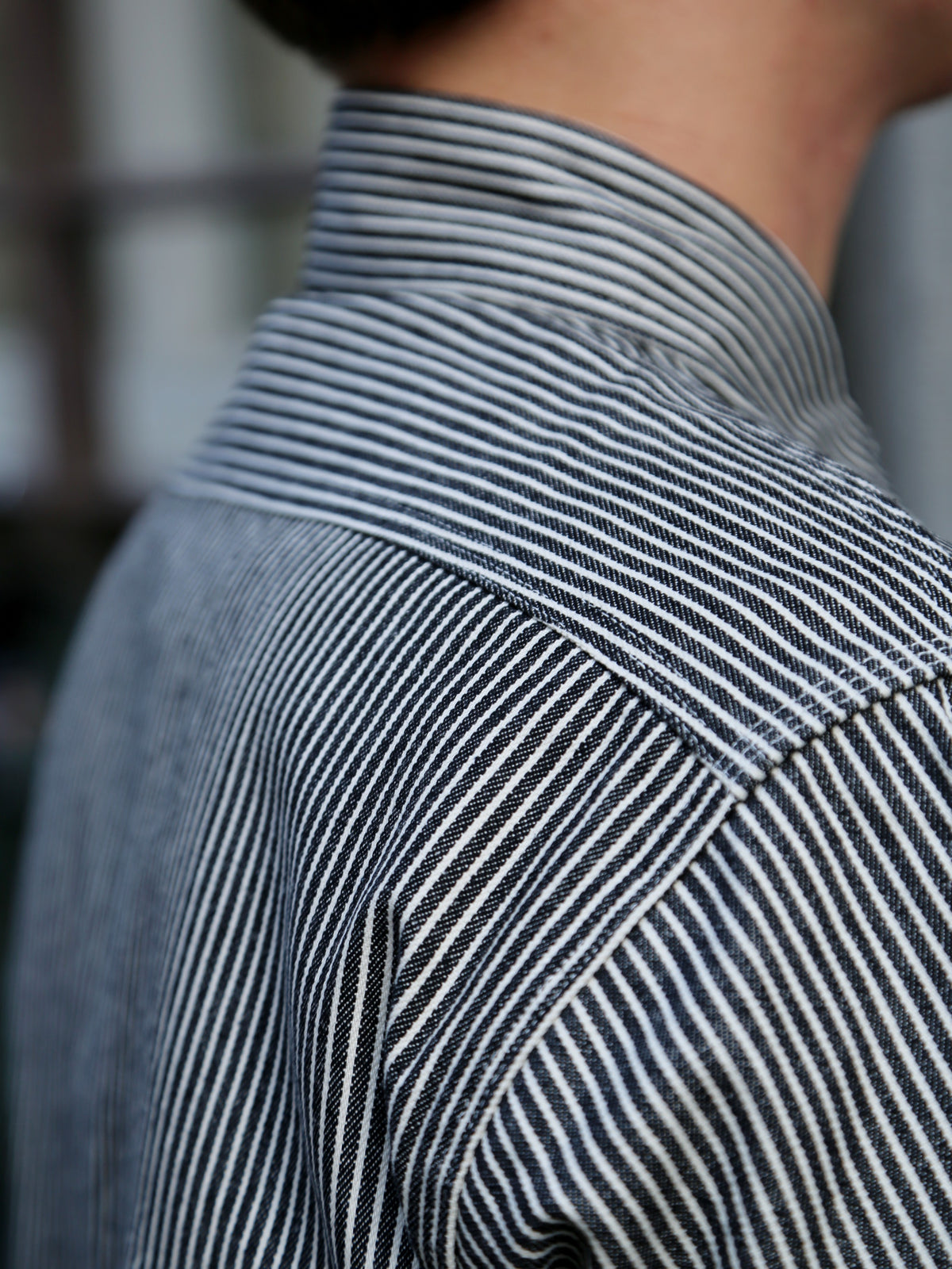 Sugar Cane Hickory Stripe SS Work Shirt – Black (SC37944-119)