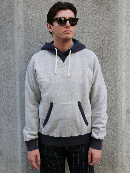 Nudie Jeans Gunde Hoodie Embo Wave – Grey Melange (150618)