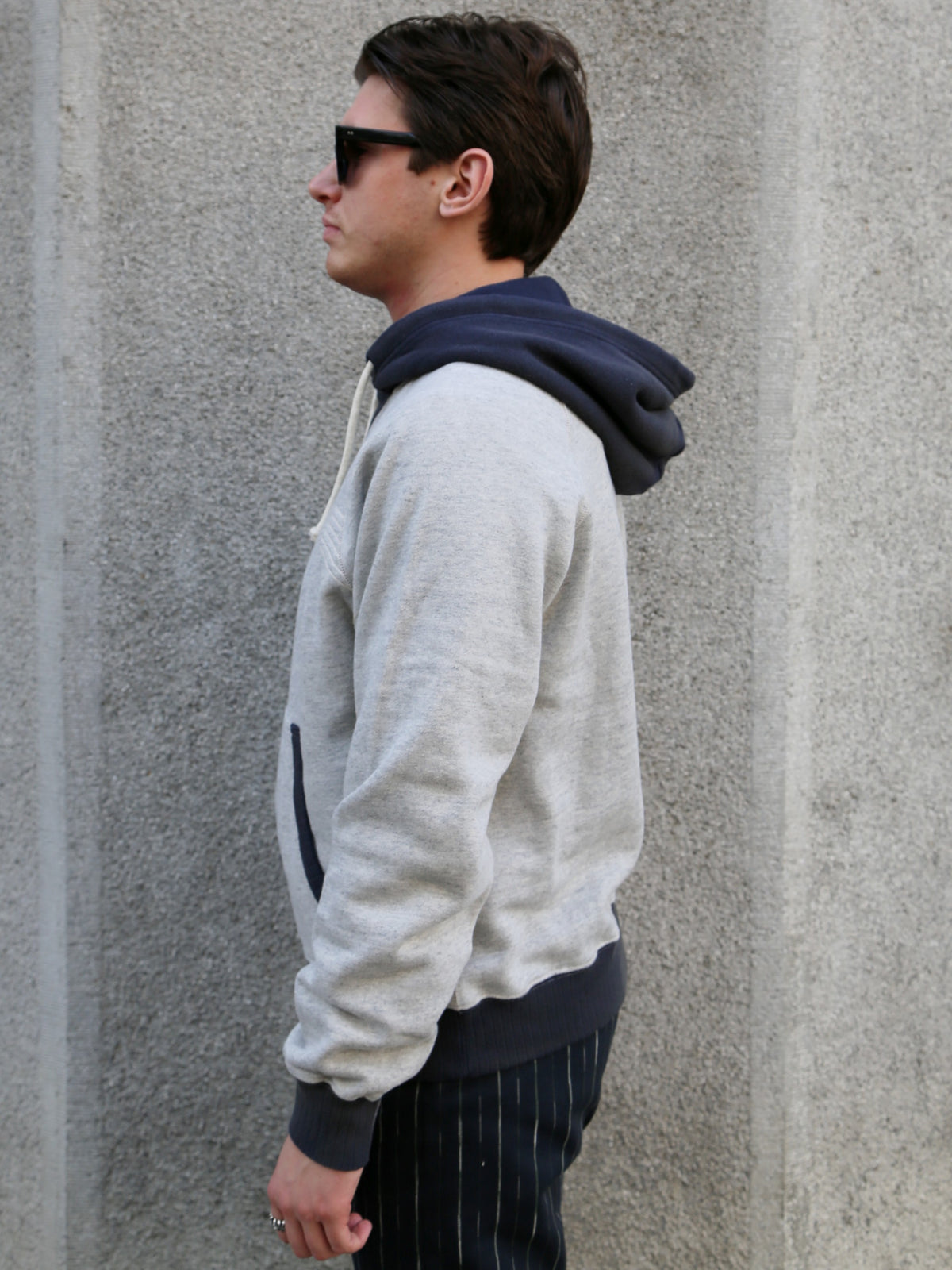 Nudie Jeans Gunde Hoodie Embo Wave – Grey Melange (150618)