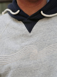 Nudie Jeans Gunde Hoodie Embo Wave – Grey Melange (150618)