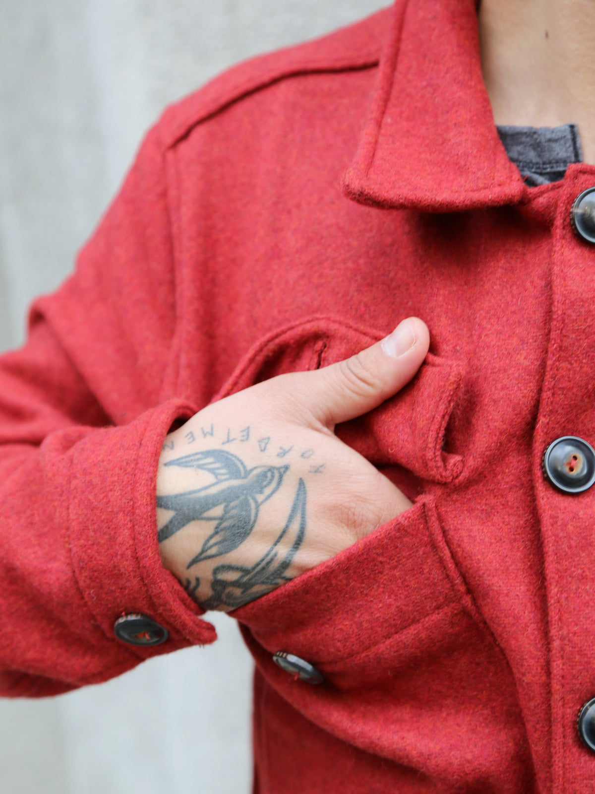 Freenote Cloth Midway Wool CPO – Red (M0004354-RED)