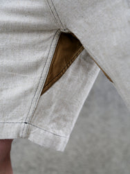 Fleurs de Bagne The "Cargo Classic" Shorts - Natural Linen (S21-035US28HBT-IND)