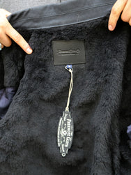 Freenote Cloth Riders Jacket – Waxed Canvas Black Alpaca Interior (M3234302-BLA)