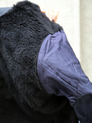 Freenote Cloth Riders Jacket – Waxed Canvas Black Alpaca Interior (M3234302-BLA)