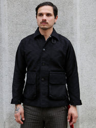 Samurai Jeans Jagged Deck Cloth Jacket – Black (SJCJK25-SP)