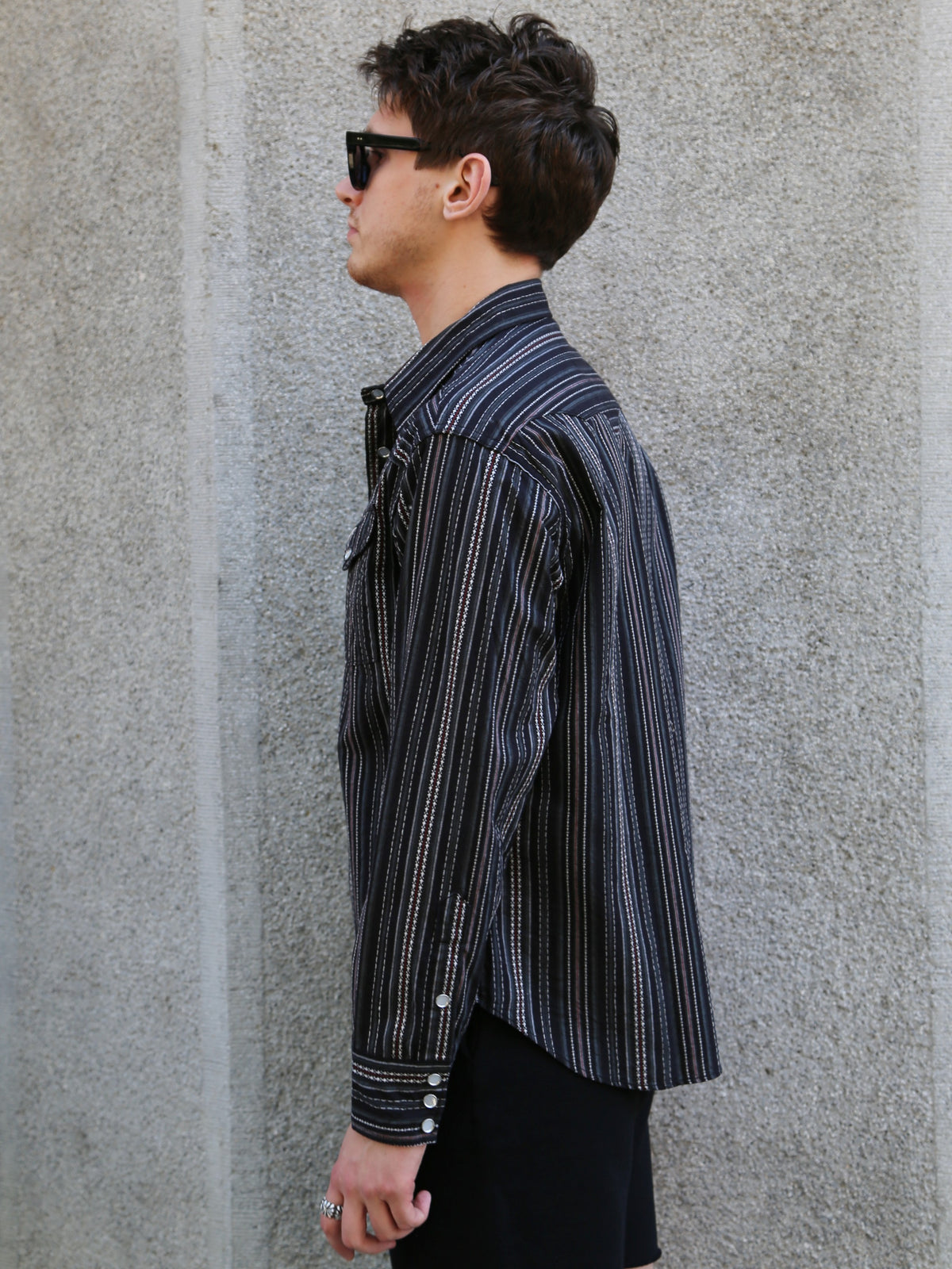 Sugar Cane Indigo Dobby Western Shirt – Black (SC29685-119)