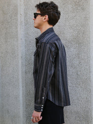 Sugar Cane Indigo Dobby Western Shirt – Black (SC29685-119)