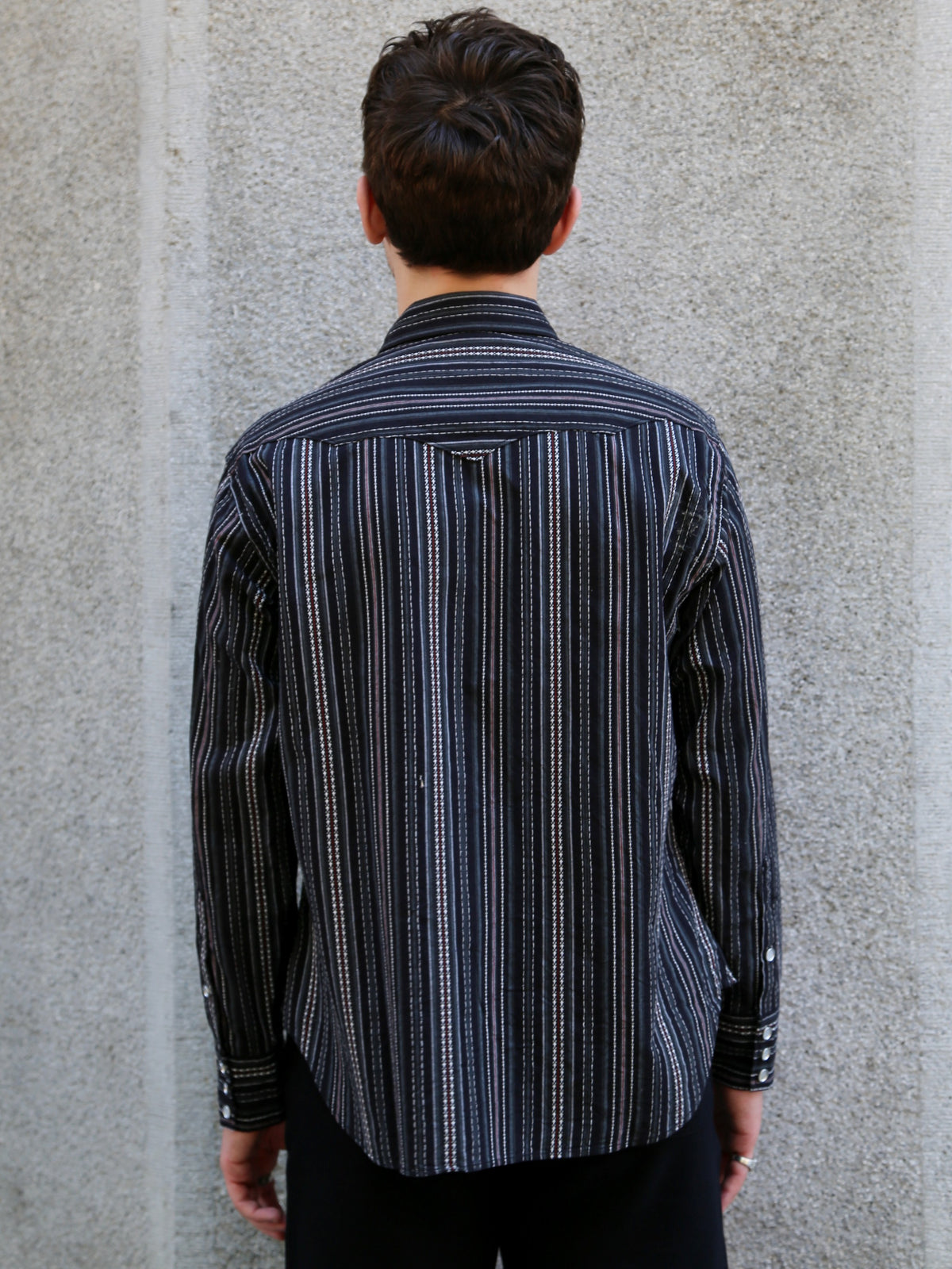 Sugar Cane Indigo Dobby Western Shirt – Black (SC29685-119)