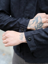 Samurai Jeans Jagged Deck Cloth Jacket – Black (SJCJK25-SP)